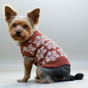 Argyle Snowflake knit Dog Sweater